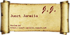 Juszt Jarmila névjegykártya